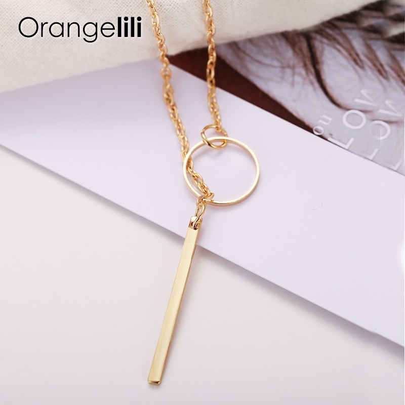 Orangelili Casual Chocker Necklace Personality Infinity Cross Pendant Gold Color Choker Necklaces Women Jewelry OG003