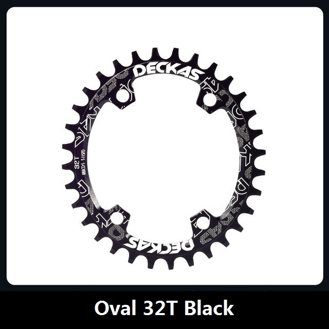 Deckas 96BCD Round / Oval Narrow Wide Chainring 32T 34T 36T 38T Mountain Bike Chainring for SHIMANO XT SLX M7000/M8000/M9000: Oval 32T Black