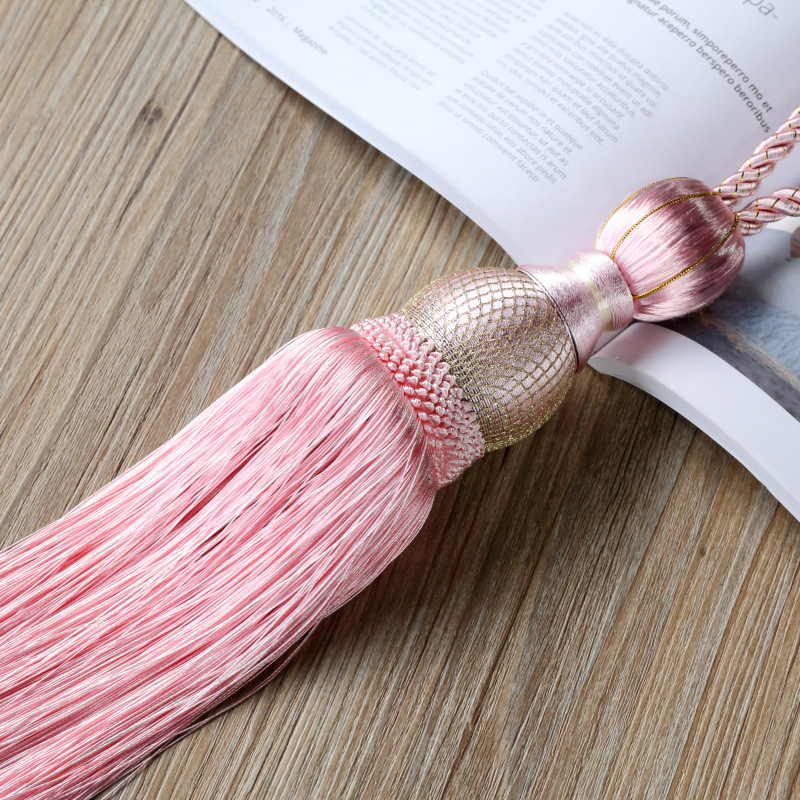 1pc Premium Gordijn Gesp Clips & Tiebacks - Zware Decoratieve Houders voor Gordijnen Moderne Kwasten (16 Kleuren): Roze