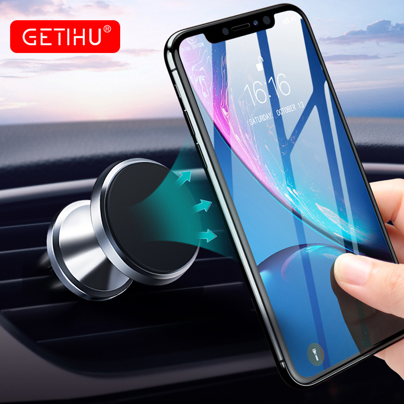 GETIHU Magnetic Car Phone Holder Universal Air Vent Clip Mount Magnet Mobile Cell Stand For iPhone 11 Pro Xs Max 7 8 Plus Xiaomi