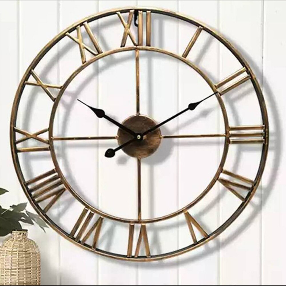 Wall Watch European Style Iron Clock Retro Clock Home Decoration Wall Clock European Retro Style Independent