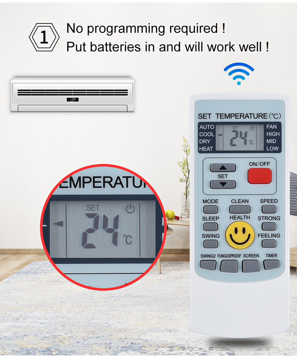 YKR-H/209E Air Conditioner Remote Control for AUX Air Conditioner (YKR-H/209E)