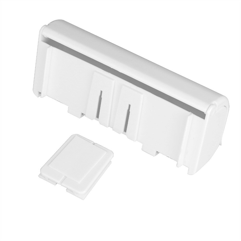 Wall Mount Tandenborstelhouder Stand Voor 6 Toothbrushs Met Cover dubbelzijdig Tape Installatie Badkamer Set Accessoires