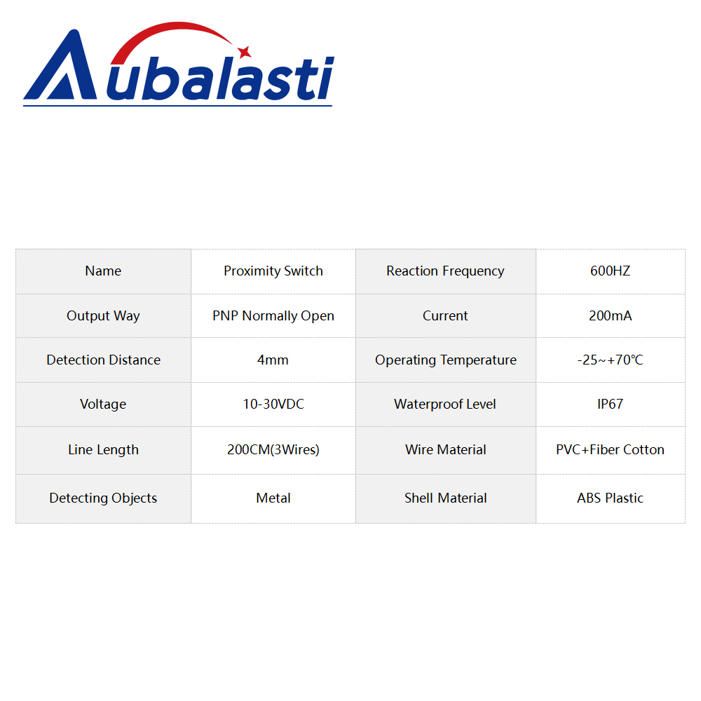 Aubalasti Metall Erkennung Sensor SN04-N/P 10-30VDC Induktive Nähe Schalter für Metall Inspektion NPN PNP NC Nein 3 Draht