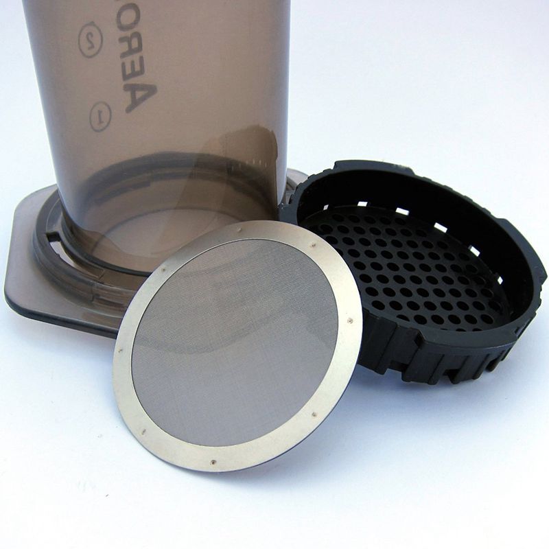 2- kaffe metallfilter - återanvändbart rostfritt stålfilter för aeropress kaffebryggare