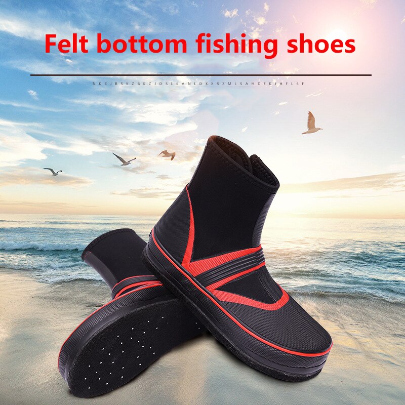 Antiskid fishing shoes, sea fishing shoes, nail soled shoes, rain boots, antiskid felt soled rock fishing shoes, fishing gear