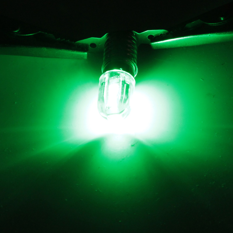 Bombilla E10 bombilla Interior Led 6v 12v 24v 36v 48v 110v 220v Mini 1W indicador automático luz de advertencia señal lámpara de ahorro de energía 6 V: Verde / 2 unidades