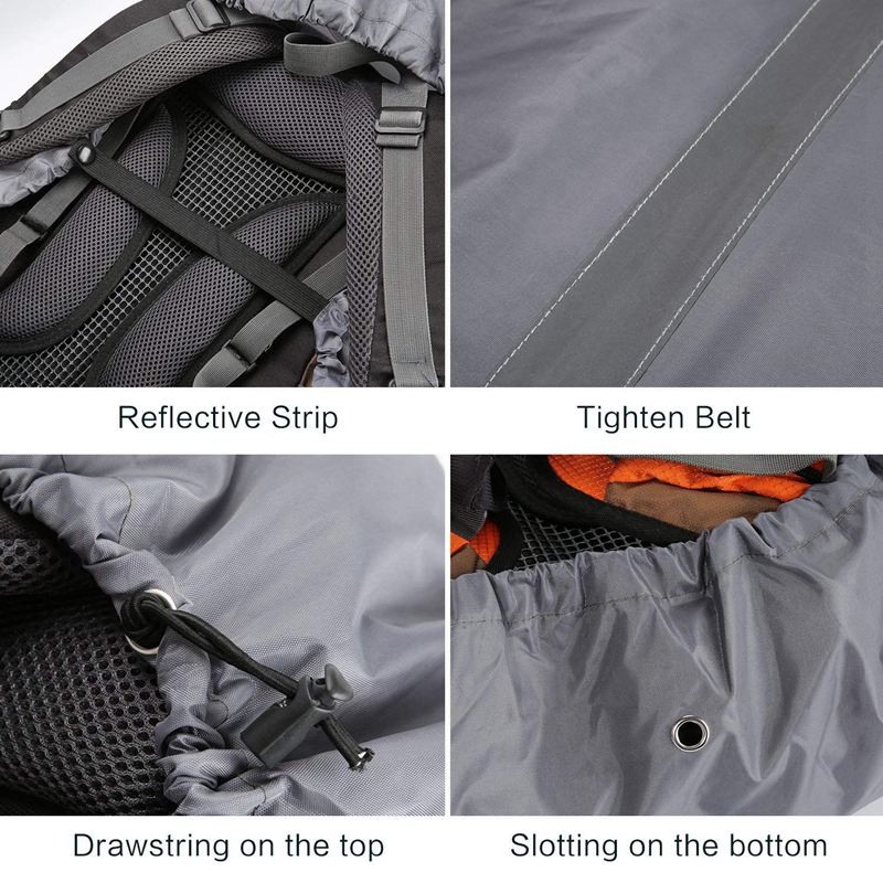 BlueField Backpack Rain Cover Waterproof With Reflective Strip for Hiking Camping Traveling Outdoor Activities