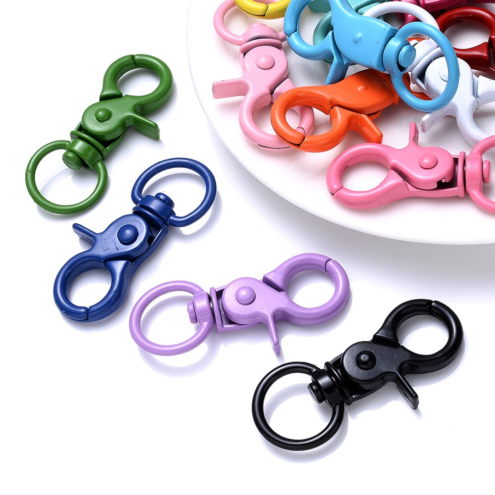 IYOE 5 sztuk 20x43mm Multicolor karabińczyk haki do tworzenia biżuterii znalezienie DIY brelok koniec złącze torebka Toy Doll Hook