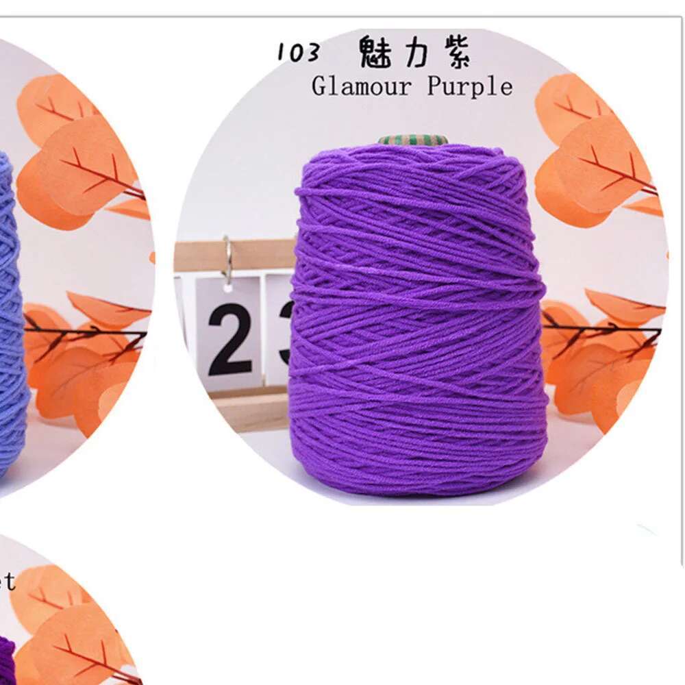 Effen Kleur Melk Katoenen Garen 8 Strengen Tuften Art Borduren Haak Haak Draad Breien Materiaal Diy Poke Borduurgaren