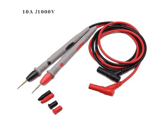 1 par universal digital 1000v 10a 20a tynd spids multimeter multi meter test bly sonde wire pen kabel multimeter tester: 1000v 10a