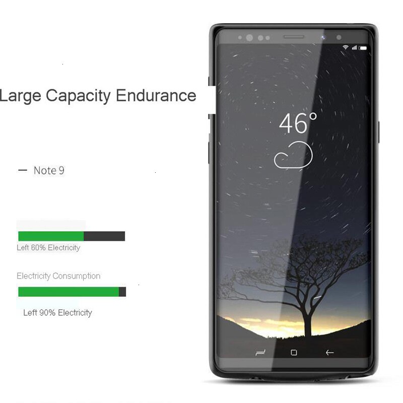 Funda de cargador de batería para Samsung Note 8, S9, S8 Plus, 5500mAh, a prueba de golpes, funda de alimentación para teléfono Samsung Note 8, 9, S8 Plus