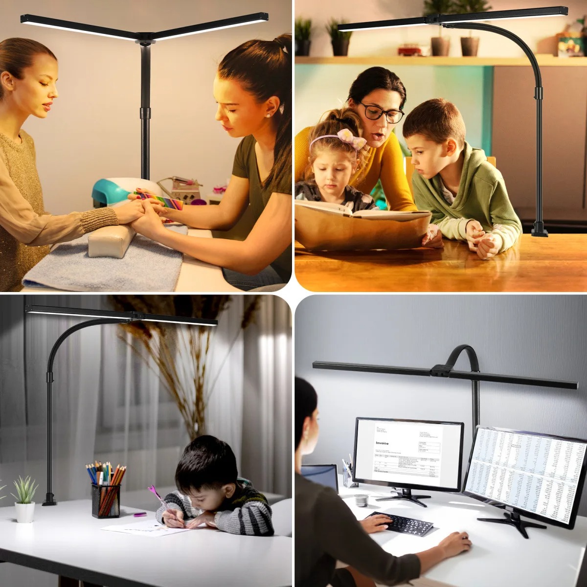 Lámpara de escritorio con Clip Led de un solo cabezal, lámparas de mesa de ordenador regulables, Monitor, luz de arquitecto, lámpara de mesa para luces de lectura de oficina