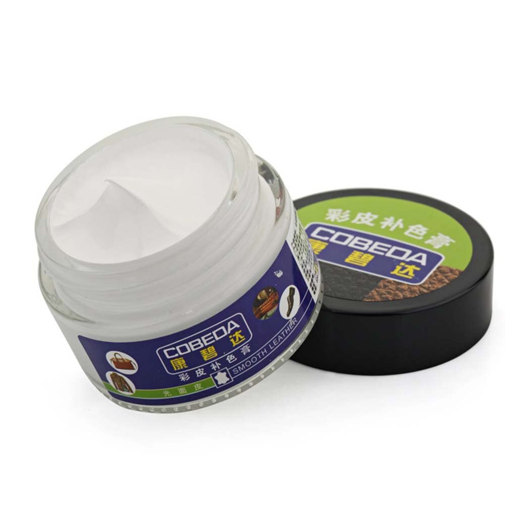 kit di riparazione pelle pelle liquida crema di riparazione riempitivo pelle auto riempitivo riparazione vinile ripristino graffi crepes strumento strappi: bianca