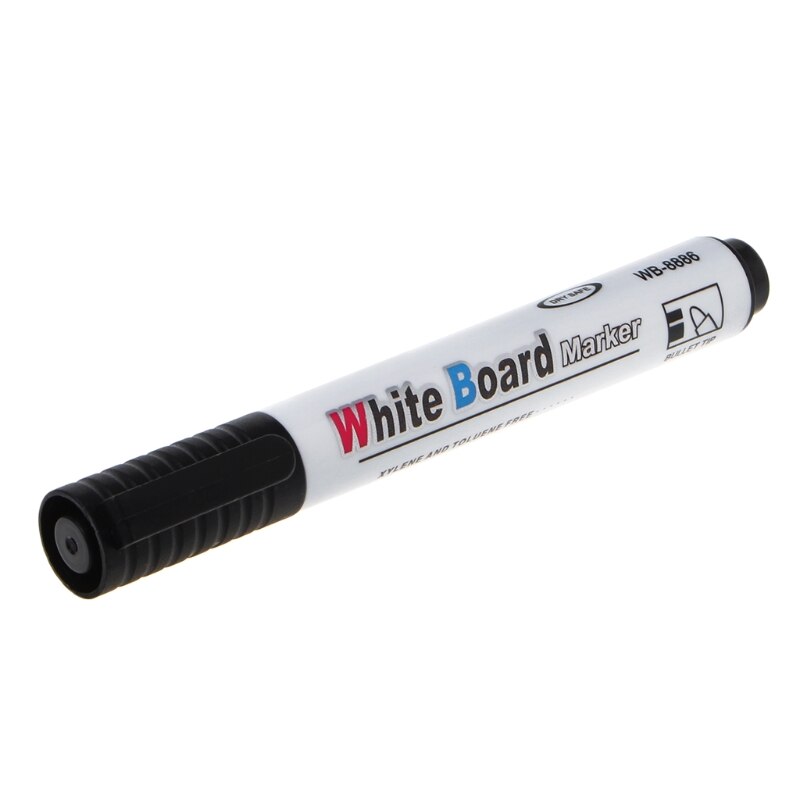 Stylo marqueur effaçable pour tableau blanc, respectueux de l'environnement, pour le bureau, l'école et la maison: Black