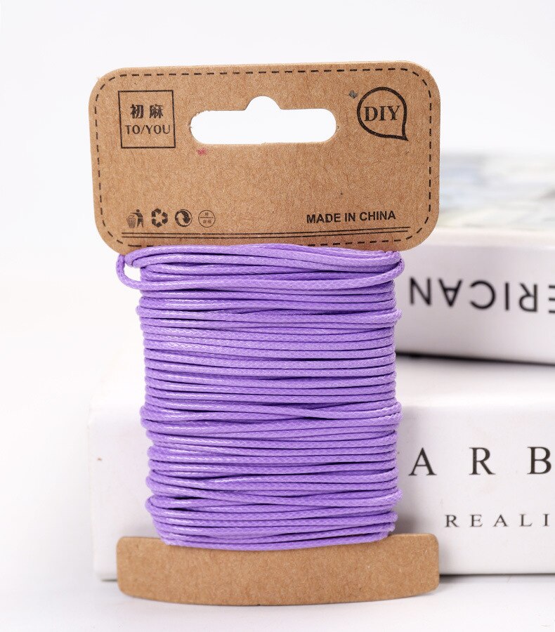 10m 1,5mm encerado hilo de poliéster cable Multi-Color Lino cadena cordón macramé cable del hilo de rosca para pulseras llaveros de hacer: 12