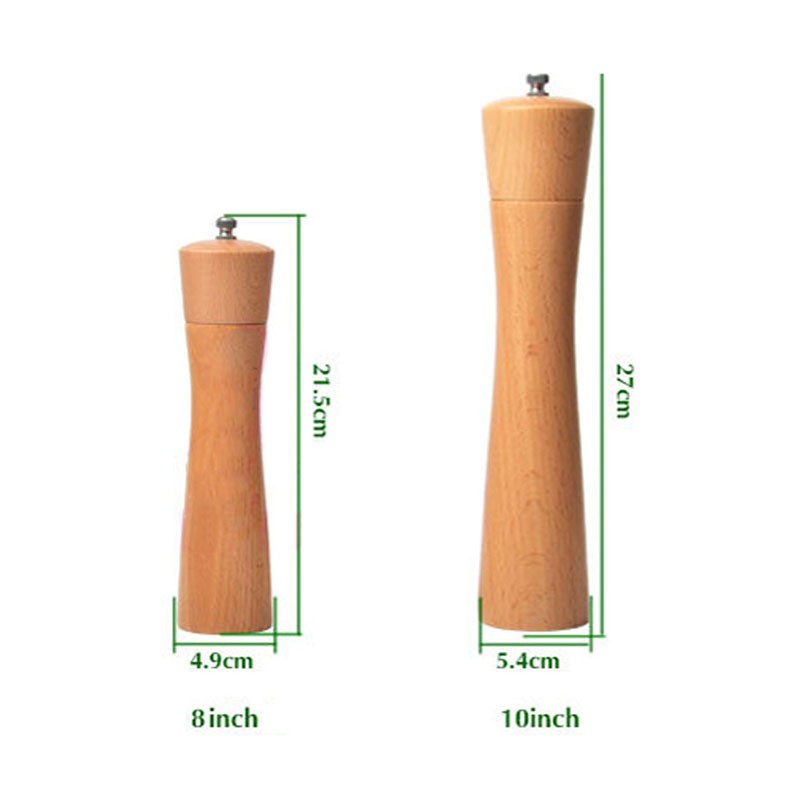 UPORS natura drewno młyn solny instrukcja młynek robić soli i pieprzu ruch ręczny młynek robić przypraw z ceramicznymi gadżetami kuchennymi 8/10 Cal