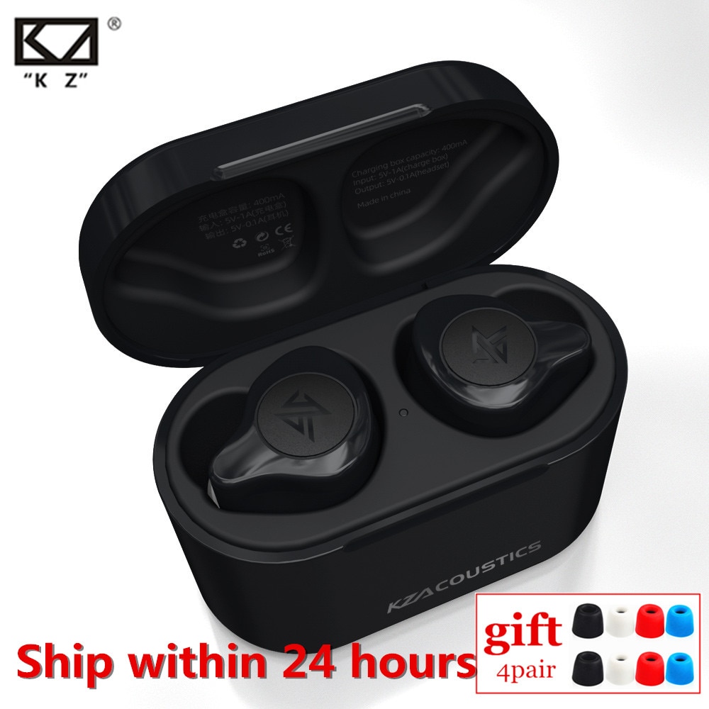 Kz S2 Ba + Dd Tws Draadloze Bluetooth 5.0 Koptelefoon Aac Touch Control Oortelefoon Hybrid Oordopjes Headset Noise Sport kz Z3 Z1 S1