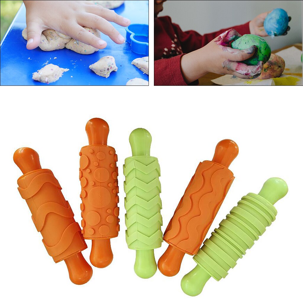 Stücke Gummi Kunst Tonne Teig Tonne bilden Rolle DIY Handgemachte Handwerk s Spielen Werkzeug rollen Modellierung Pädagogisches Spielzeug
