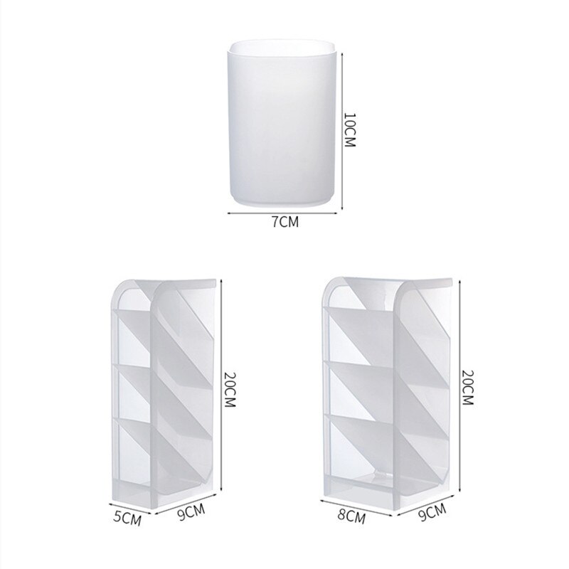 Jo life kontor gjennomsiktig plast penneholder hjemme desktop dekorasjon multifunksjonell beholder oppbevaringsboks