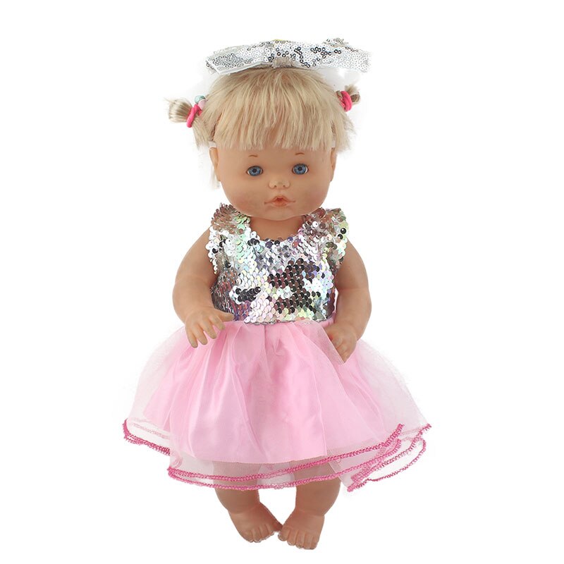 Vestido bonito de para Nenuco, Ropa para Nenuco, manga larga púrpura, 40cm, 41 cm, novedad de 2022: 03