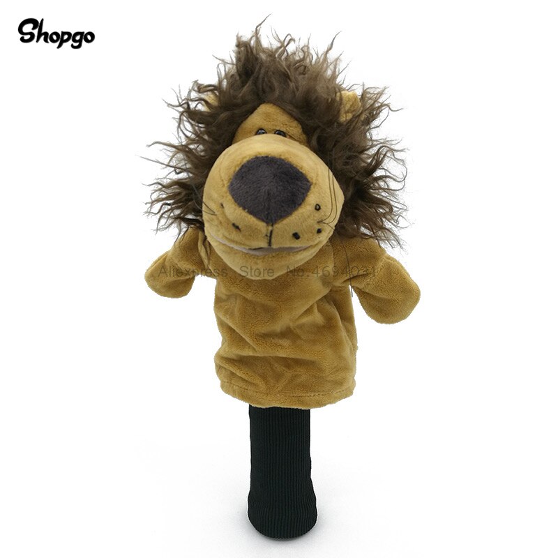 Lion Golf Head Cover Fairway Woods Headcover Animal Mascot Novelty Cute Golf Accessories: dark color