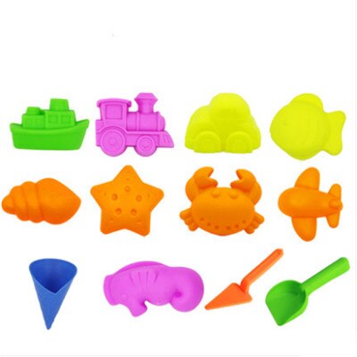 10 Sets Van Digitale Sterven Spelen Zand Outdoor Speelgoed Voor Childrensummer Zee Strand Speelgoed Baby Dune Zand Mold Gereedschap Sets verdikking Abs: 6