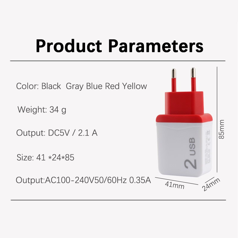 5V 2.1A ue wtyczka podwójna podwójna ładowarka usb wszystkie kabel usb robić telefonu komórkowego adapter robić samsunga s10 Huawei P30 zawodowiec uniwersalna ładowarka ścienna