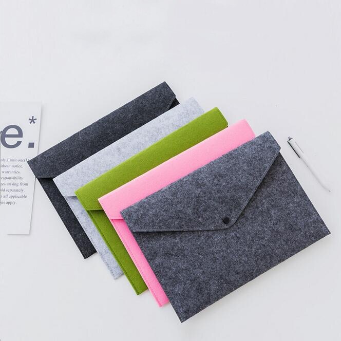 Simple Big Capacity A4 File Folder Pad Business Briefcase Document Bag Chemical Felt Filing Stationery Supplies