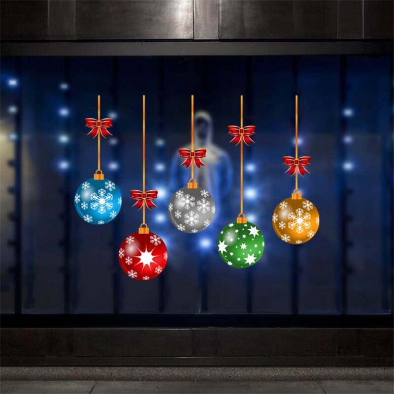 Christmas theme wall stickers supermarket window g... – Vicedeal
