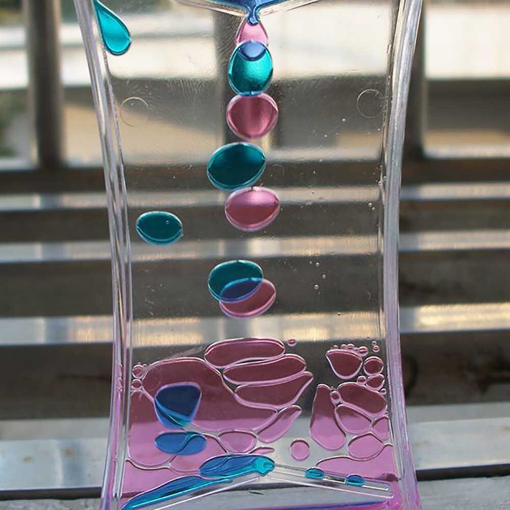 Sablier sablier bicolore minuterie dynamique sablier liquide mouvement barboteur et parfait Fidget