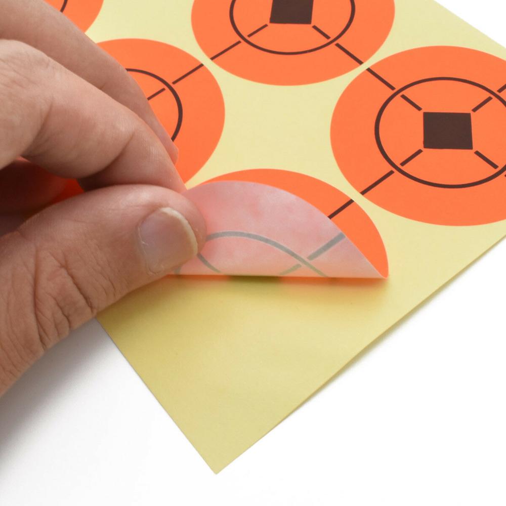 250pcs/25packs Dia.1.96"Orange Target Bullseye Stickers for Shooting Exercises
