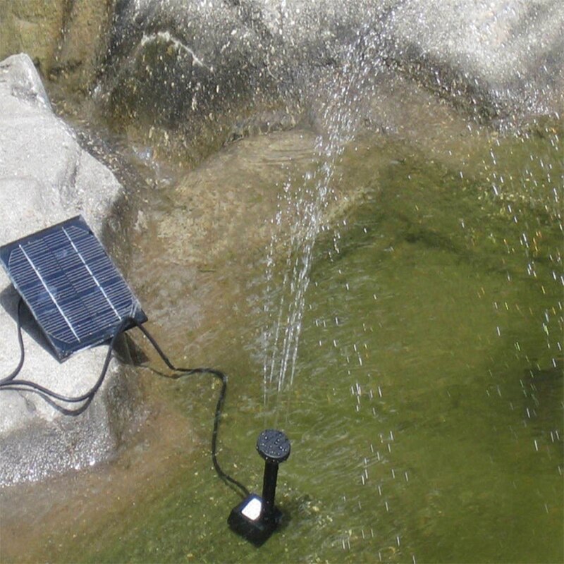 Solar Powered Panel Fountain Garden Pool Pond Submersible Water Pump Features