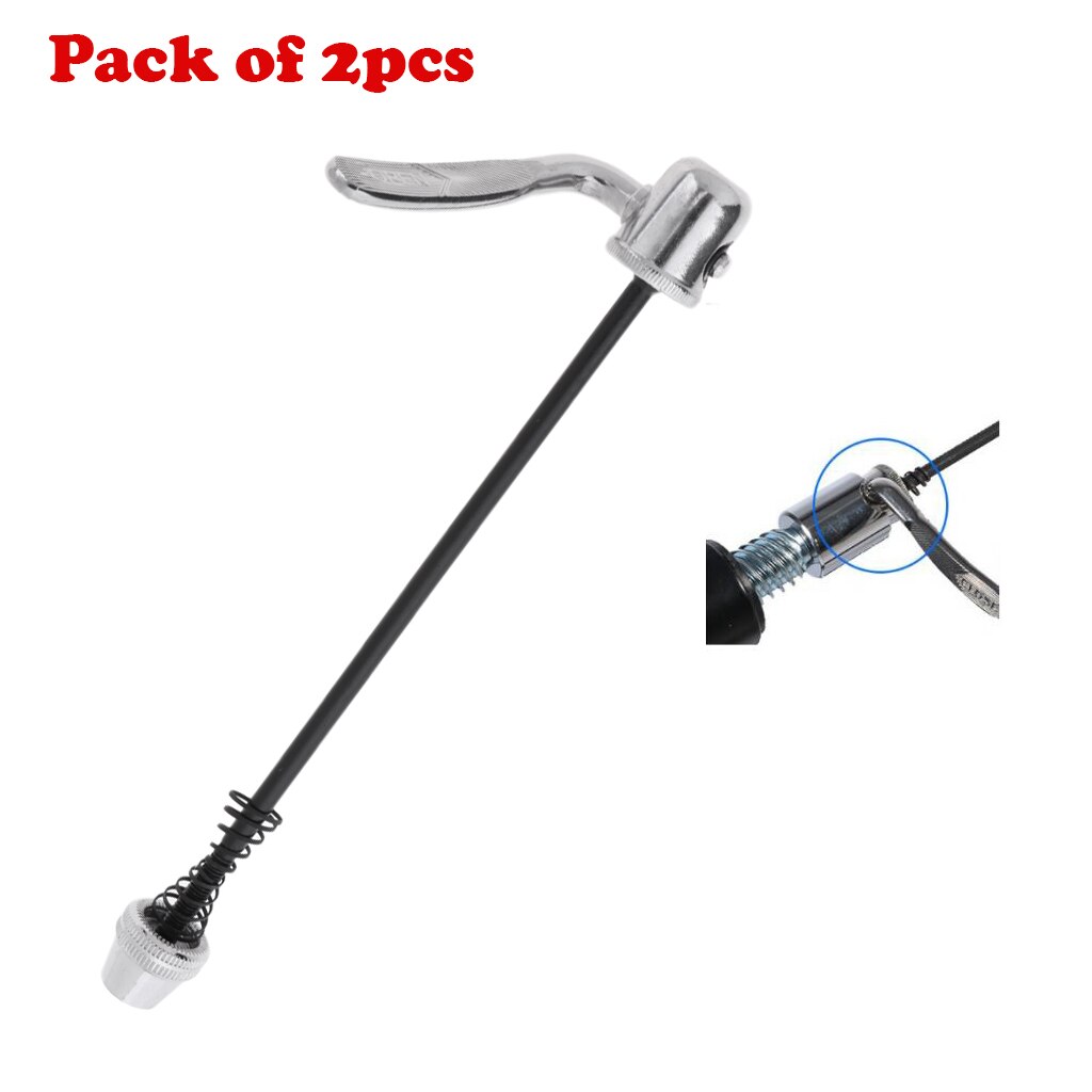 2Pcs Steel Indoor Bike Skewers Rear Wheel Quick Release Universal Clip Lever