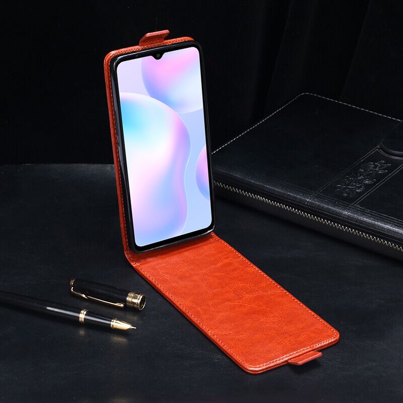 Para cima para baixo caso para xiaomi redmi 9c nfc 6.53 polegada saco do telefone coldre vertical flip capa de couro do plutônio para redmi 9c nfc casos