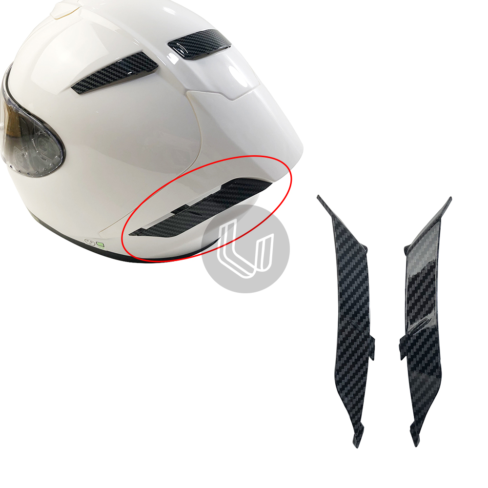Carbon Fiber Patroon Motorfiets Achter Trim Helm Spoiler Accessoires Case Voor Shoei X14 X-14: A