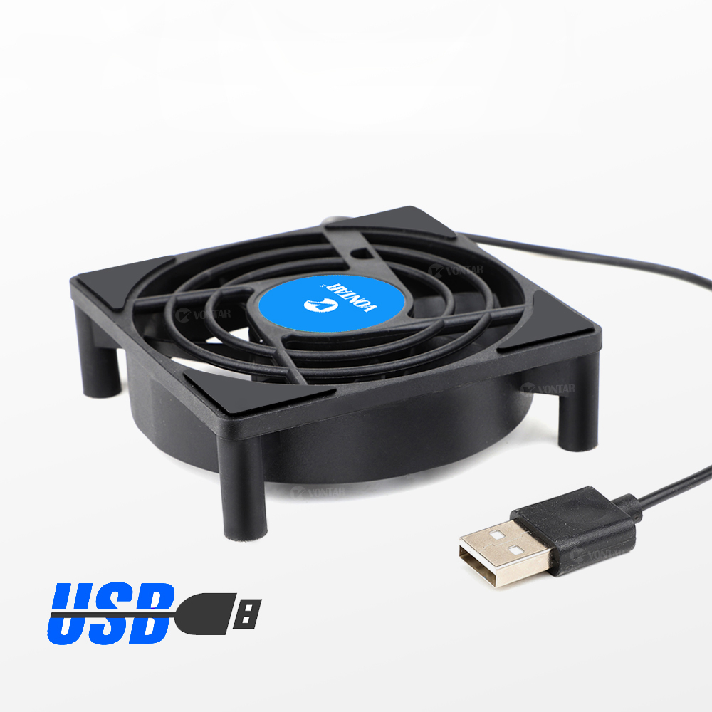 VONTAR C1 Lüfter für Android TV Box Set Top Box Wireless Silent Quiet Cooler DC 5V USB Power Radiator Mini Fan 80x80x25mm