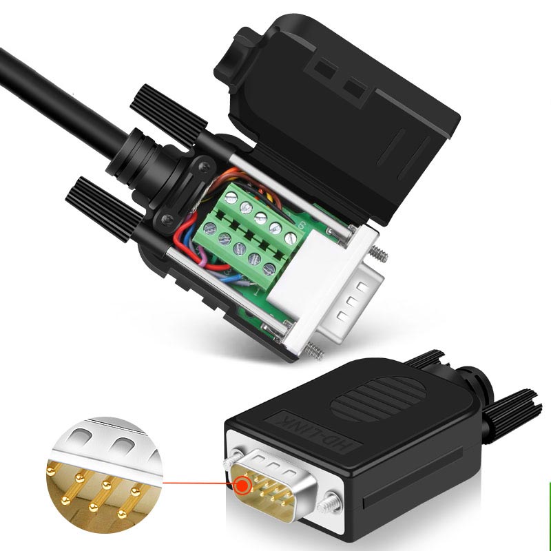Db9 db15 db25 stik 9 15 25- ben han hun loddefri breakout stik com  rs232 seriel port d-sub terminal stik adapter