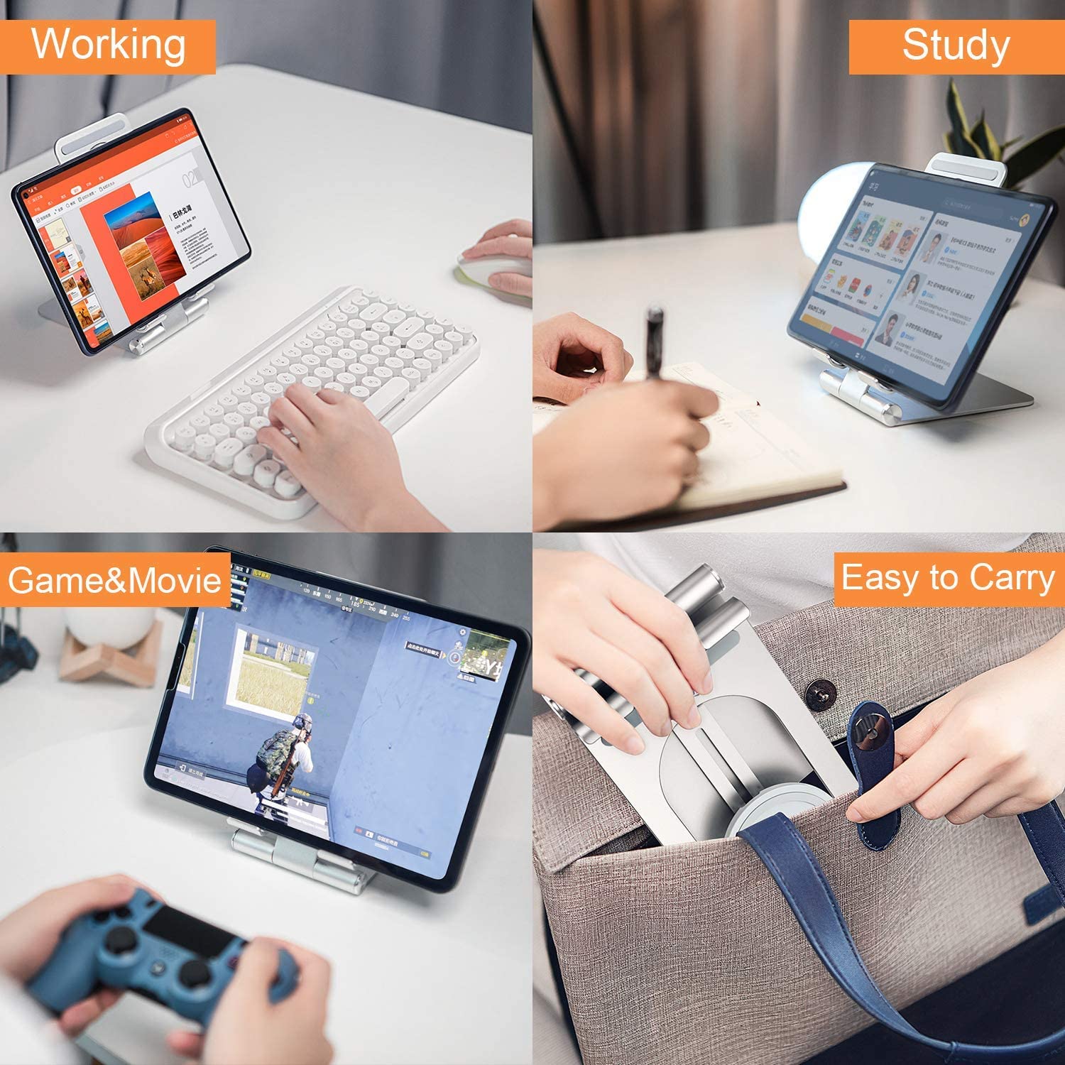 NILLKIN-soporte de carga inalámbrica 2 en 1 para ipad Pro 12,9/iPad Pro 11, iPad 8/7/6/5 Gen,Air 4/3,Samsung TabS7/S6/S5e