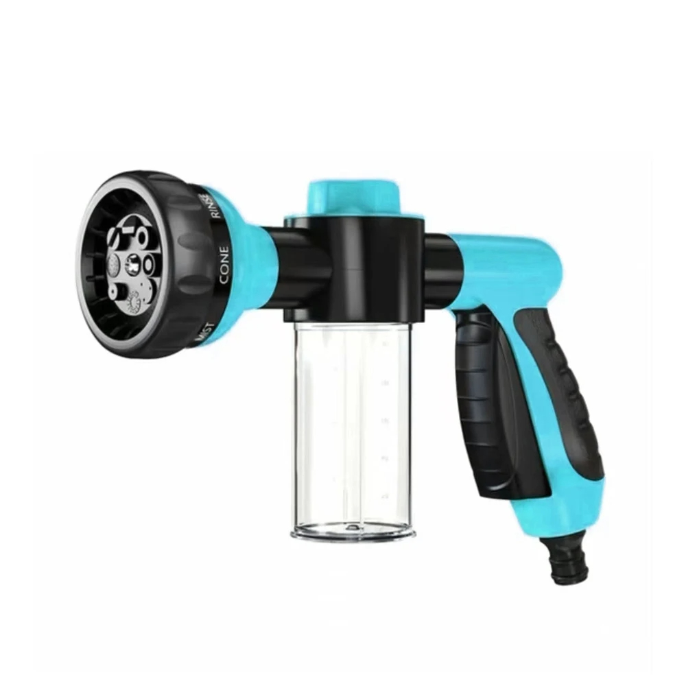 Pulvérisateur de douche pour chien 8 en 1, pistolet de pulvérisation de voiture de jardin, fixation de tuyau haute pression, distributeur de savon, buse de bouteille, outil de douche: SCARLET