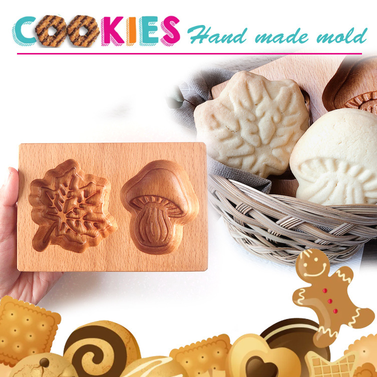 29 estilos molde de madera para galletas, cocina, hogar, molde para pastel de pan de jengibre, prensa navideña, moldes en relieve para galletas 3D, panadería M533