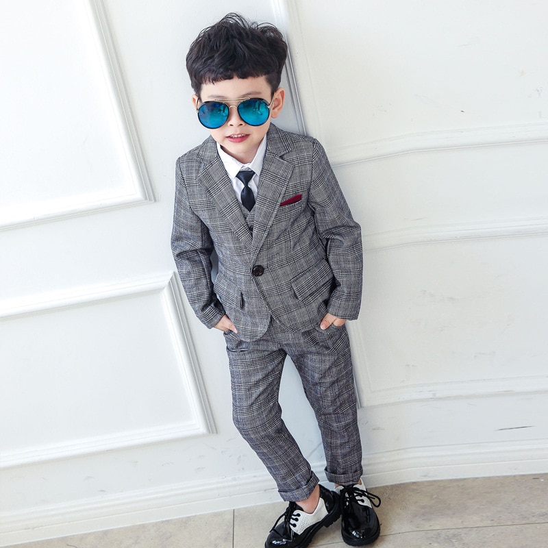 Costume de mariage écossais pour garçons | Costume festif, 3 pièces, Blazer de mariage, pantalon, Costume pour garçons