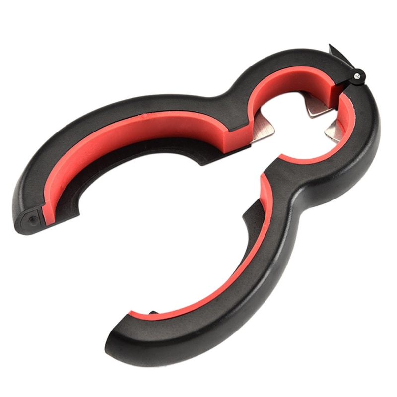 Kitchen Tool 6 in 1 Multi Function Can Beer Bottle Opener All in One Jar Gripper Can Beer Lid Twist Off Jar Wine Opener Claw: Default Title