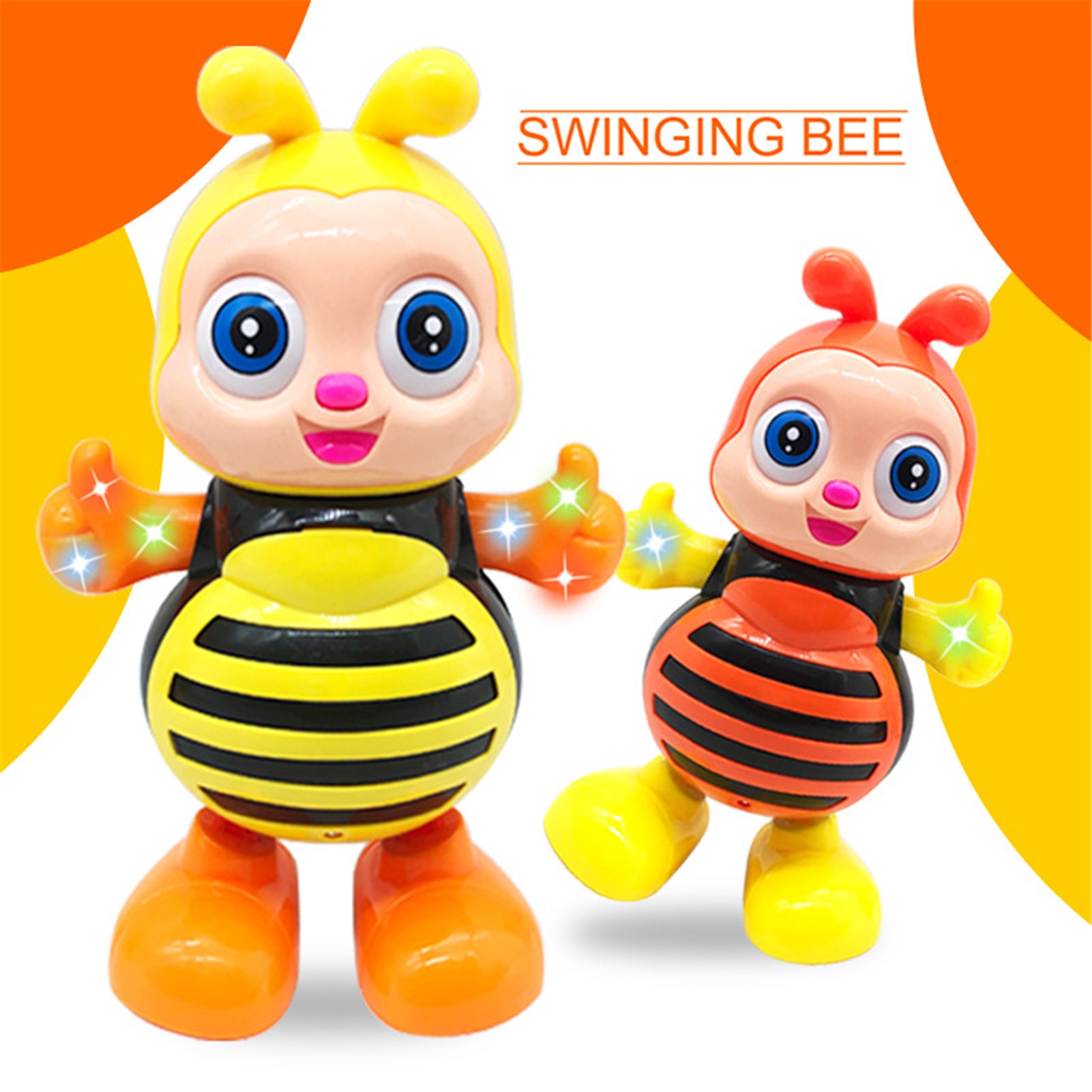 Poupée en plastique de dessin animé d'abeille pour enfants, jouet de danse électrique adapté aux enfants de plus de 3 ans