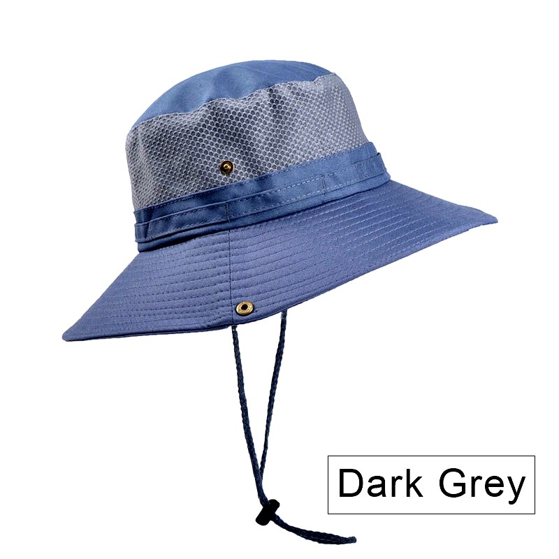 K31 Mannen Hoed Panama Emmer Hoed Outdoor Zon Hoeden Voor Mannen Mode Zomer Hoed Zonneklep Visser hoed Anti-Uv Zonnehoed: K31-DarkGrey