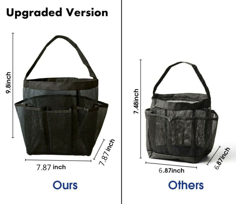 Packable Mesh Douche Bag Caddy Badkamer Carry Tote Toilettas Bad Organizer Bad Opbergmanden