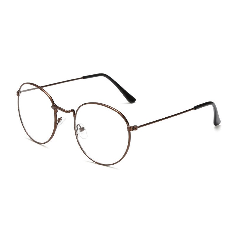 Gafas de lectura IBOODE gafas presbiopes redondas para hombres y mujeres gafas con dioptrías para mujer: +350 / Marrón