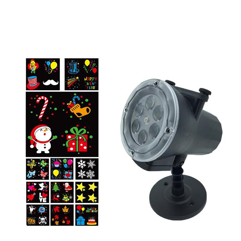 Projector Lights 12 Slide Patterns LED Landscape Lights Waterproof Outdoor Indoor Decoration Lighting Party Wedding Birthday