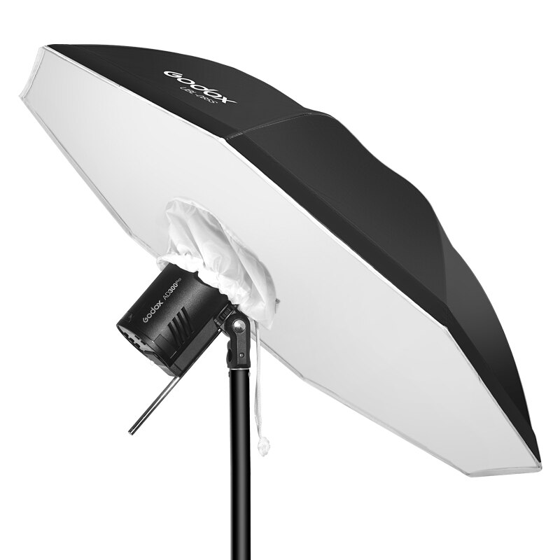 Soonpho 85Cm Wit Zwart Reflecterende Paraplu Studio Verlichting Zacht Licht Paraplu Met Grote Diffuser Cover