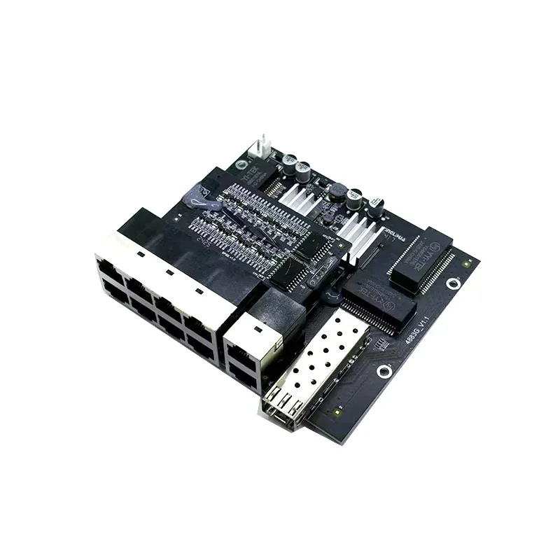 10 porte 10/100/1000M 8 porte 802.3at/af poe in/out 48v con uplink/nvr a 2 porte con modulo switch industriale sfp a 1 porta: Default Title